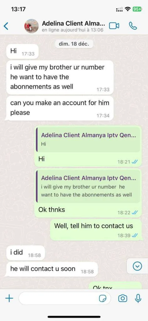 Illustrative FreeGoTV WhatsApp support conversation 5